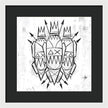 Abstract Crowned Figures - Framed Print