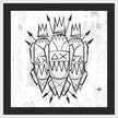 Abstract Crowned Figures - Framed Print