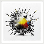 Abstract Earth 001 - Framed Print