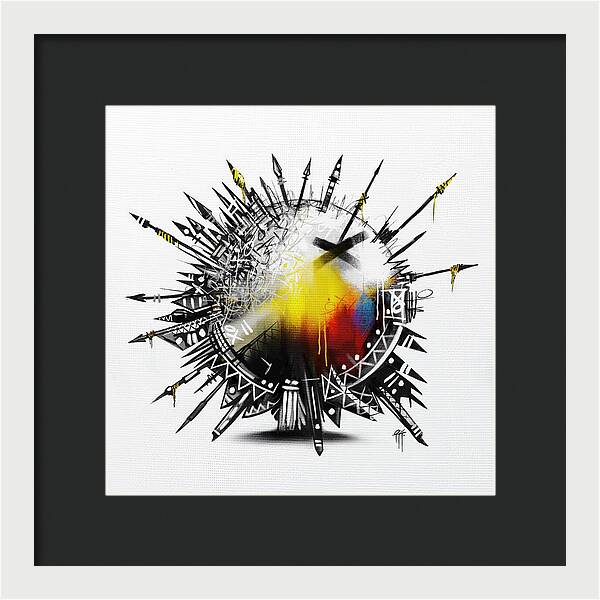 Abstract Earth 001 - Framed Print