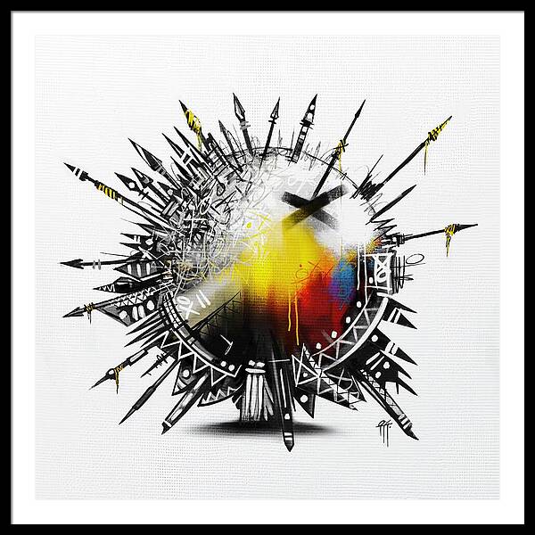Abstract Earth 001 - Framed Print