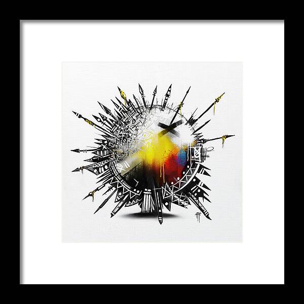 Abstract Earth 001 - Framed Print