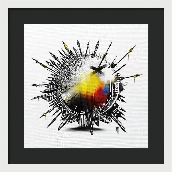 Abstract Earth 001 - Framed Print