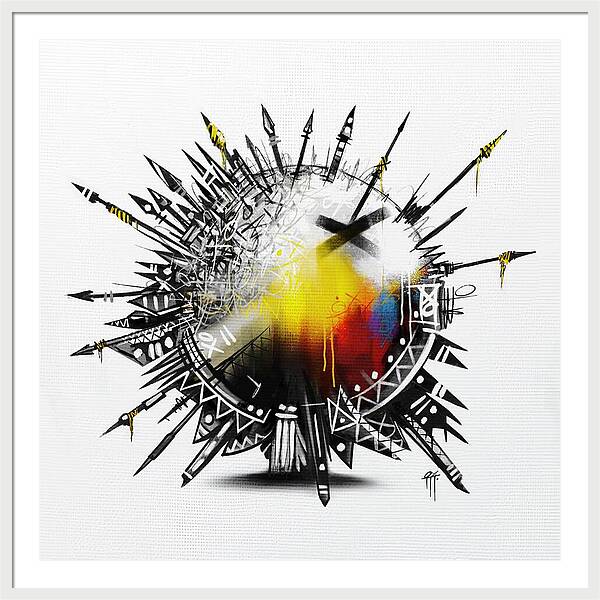 Abstract Earth 001 - Framed Print