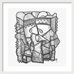 Sun Tribe Abstract Monochrome - Framed Print
