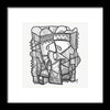 Sun Tribe Abstract Monochrome - Framed Print