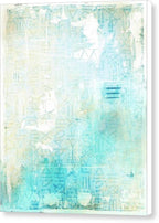 Abstract Teal and Beige 001 - Canvas Print