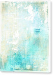 Abstract Teal and Beige 001 - Canvas Print