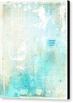 Abstract Teal and Beige 001 - Canvas Print