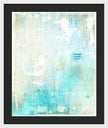 Abstract Teal and Beige 001 - Framed Print