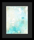 Abstract Teal and Beige 001 - Framed Print