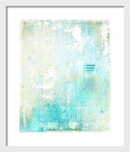 Abstract Teal and Beige 001 - Framed Print