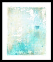 Abstract Teal and Beige 001 - Framed Print