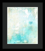 Abstract Teal and Beige 001 - Framed Print