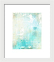 Abstract Teal and Beige 001 - Framed Print