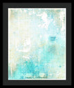 Abstract Teal and Beige 001 - Framed Print