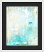 Abstract Teal and Beige 001 - Framed Print