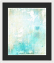 Abstract Teal and Beige 001 - Framed Print