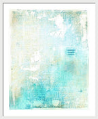 Abstract Teal and Beige 001 - Framed Print