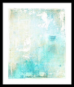 Abstract Teal and Beige 001 - Framed Print