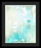 Abstract Teal and Beige 001 - Framed Print