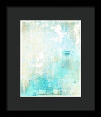 Abstract Teal and Beige 001 - Framed Print