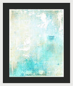 Abstract Teal and Beige 001 - Framed Print