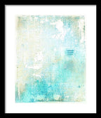 Abstract Teal and Beige 001 - Framed Print