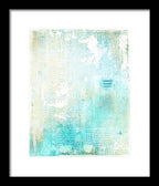 Abstract Teal and Beige 001 - Framed Print