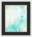 Abstract Teal and Beige 001 - Framed Print