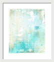 Abstract Teal and Beige 001 - Framed Print
