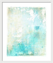 Abstract Teal and Beige 001 - Framed Print