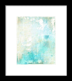 Abstract Teal and Beige 001 - Framed Print