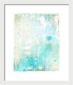 Abstract Teal and Beige 001 - Framed Print