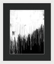 Monochrome Drip Abstract - Framed Print