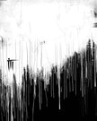 Monochrome Drip Abstract - Art Print