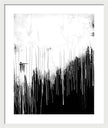 Monochrome Drip Abstract - Framed Print