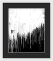 Monochrome Drip Abstract - Framed Print