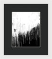Monochrome Drip Abstract - Framed Print