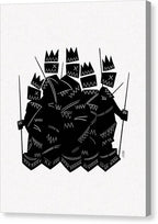 Warriors - Black and White - Canvas Print
