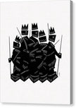 Warriors - Black and White - Canvas Print