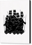Warriors - Black and White - Canvas Print