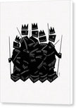 Warriors - Black and White - Canvas Print