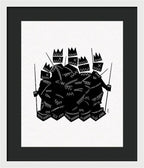 Warriors - Black and White - Framed Print