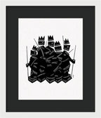 Warriors - Black and White - Framed Print