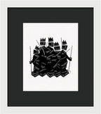 Warriors - Black and White - Framed Print