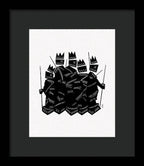 Warriors - Black and White - Framed Print