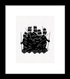 Warriors - Black and White - Framed Print