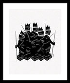 Warriors - Black and White - Framed Print