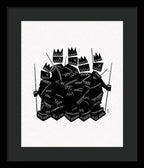 Warriors - Black and White - Framed Print